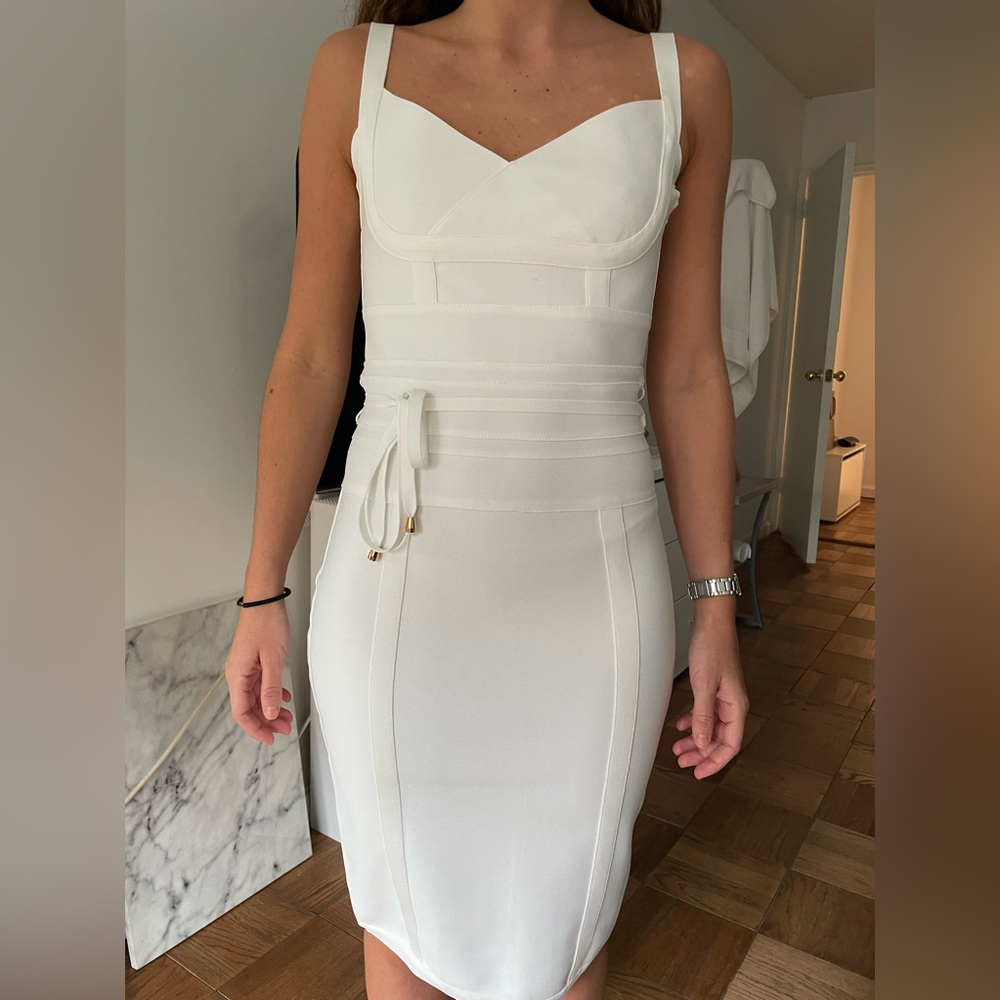 White Bandeau dress Size L white